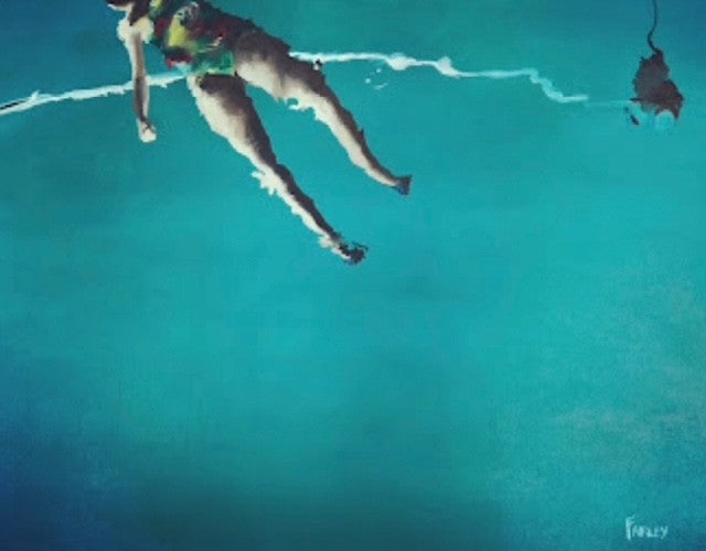 Float, original oil painting by Jessica Fairley