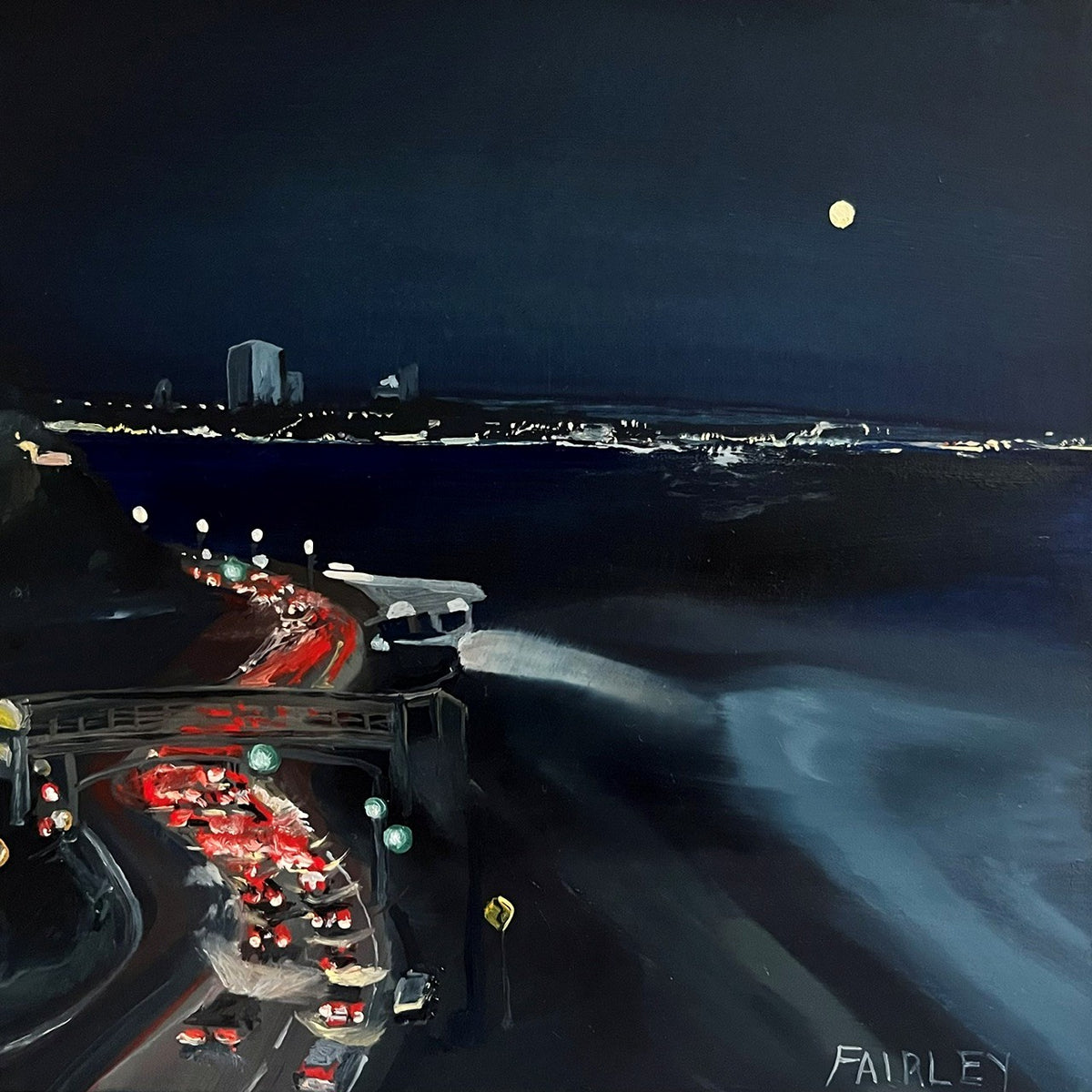 PCH at Porto Marina; original oil painting by Jessica Fairley