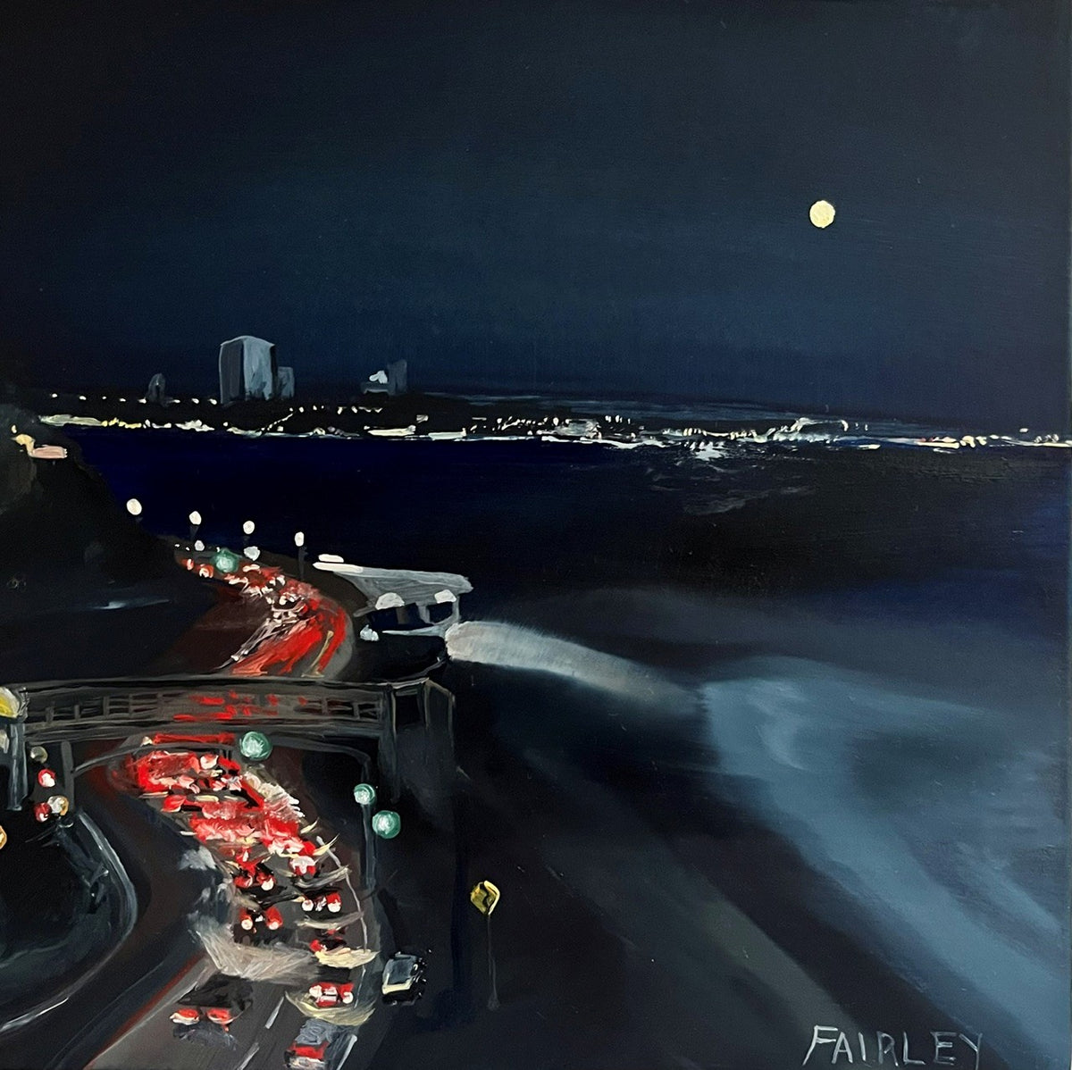PCH at Porto Marina; original oil painting by Jessica Fairley