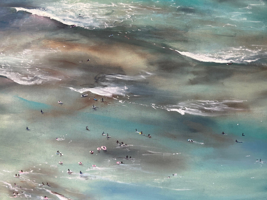 Waikiki from the 29th Floor; original oil painting by Jessica Fairley-SOLD
