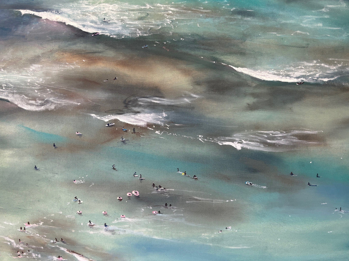 Waikiki from the 29th Floor; original oil painting by Jessica Fairley-SOLD