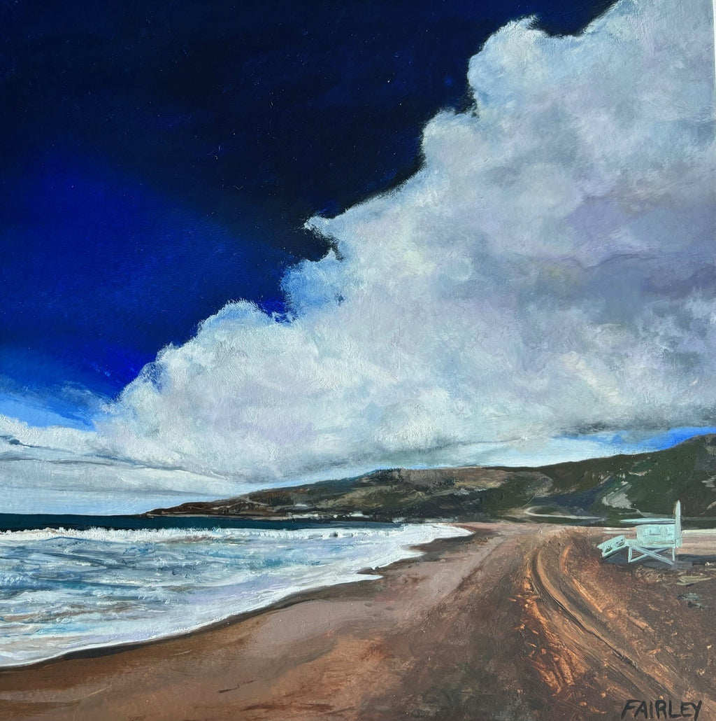 Zuma Beach Miniature; Original oil painting by Jessica Fairley