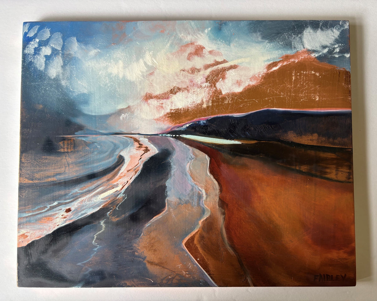 Carpentaria Sunrise; original mixed media artwork by Jessica Fairley