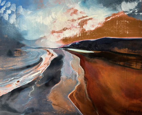 Carpentaria Sunrise; original mixed media artwork by Jessica Fairley