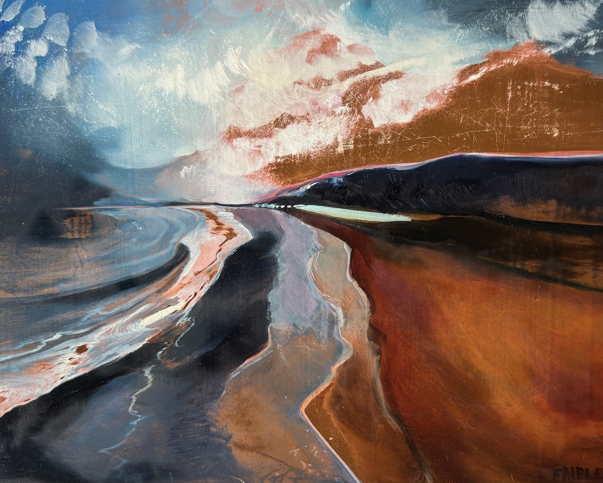 Carpentaria Sunrise; original mixed media artwork by Jessica Fairley