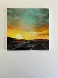 Los Angeles Sunset; Miniature Oil Painting by Jessica Fairley
