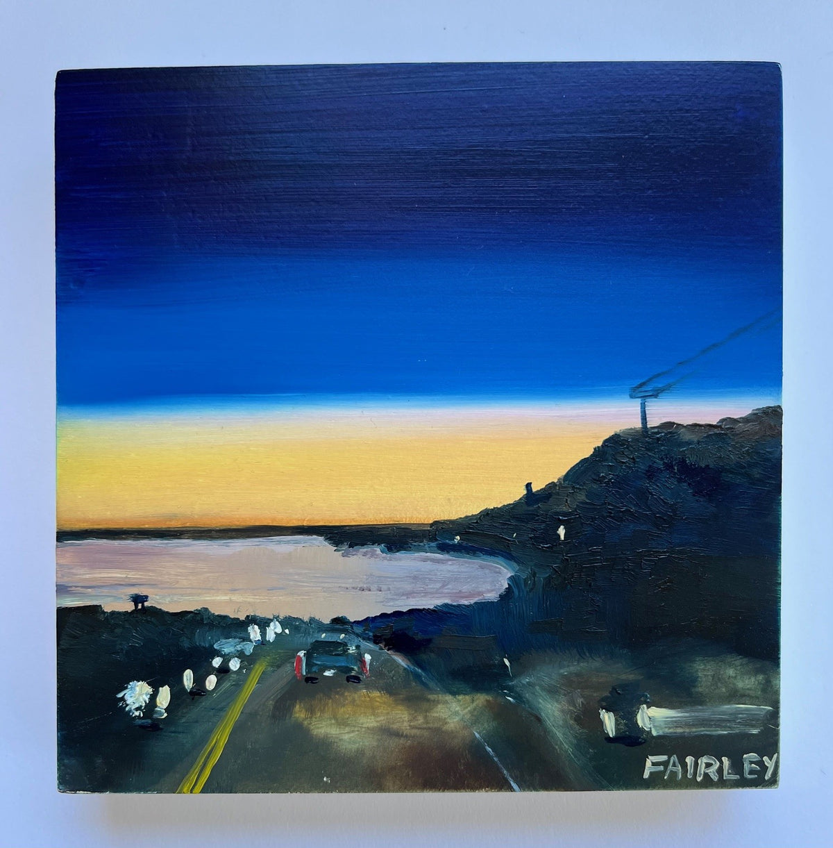 Night Glow; miniature oil painting by Jessica Fairley