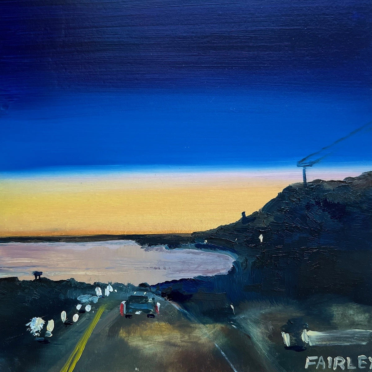 Night Glow; miniature oil painting by Jessica Fairley