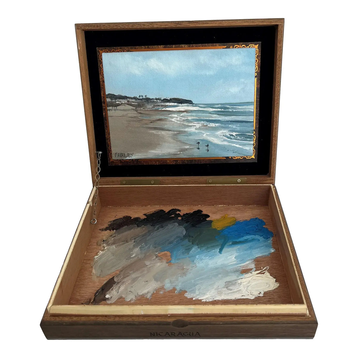 Shore Thing Box, original mixed media art piece by Jessica Fairley