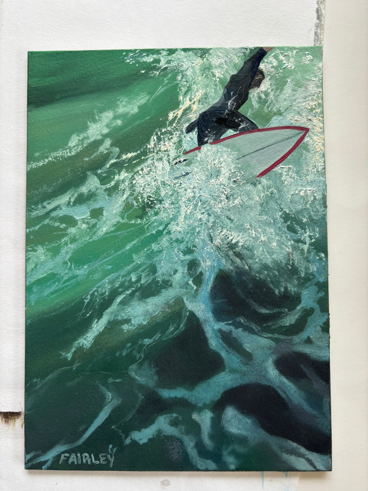 Miniature Surf — Original Oil Painting by Jessica Fairley
