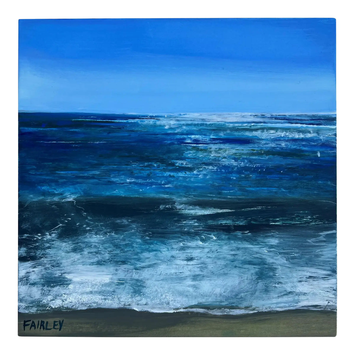 Zuma Beach Miniature, original oil painting by Jessica Fairley